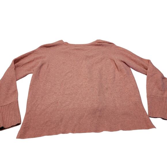 J. Crew supersoft yarn alpaca pink knit sweater V neck merino wool - Picture 6 of 11